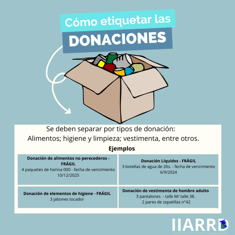 Recomendaciones para realizar donaciones eficientes en momentos de desastres