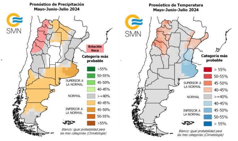 Pronostican lluvias inferiores a las normales para los próximos tres meses