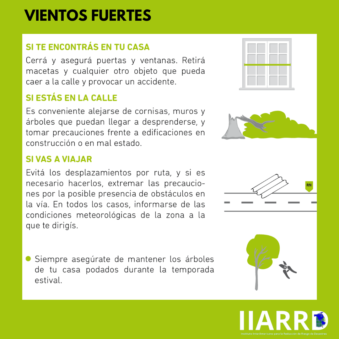 RECOMENDACIONES POR VIENTOS FUERTES