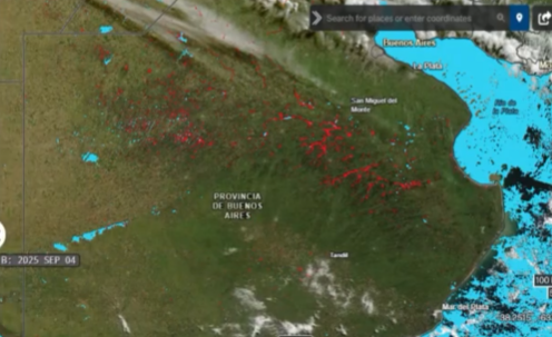 Así crecieron los excedentes hídricos en la Provincia de Buenos Aires.